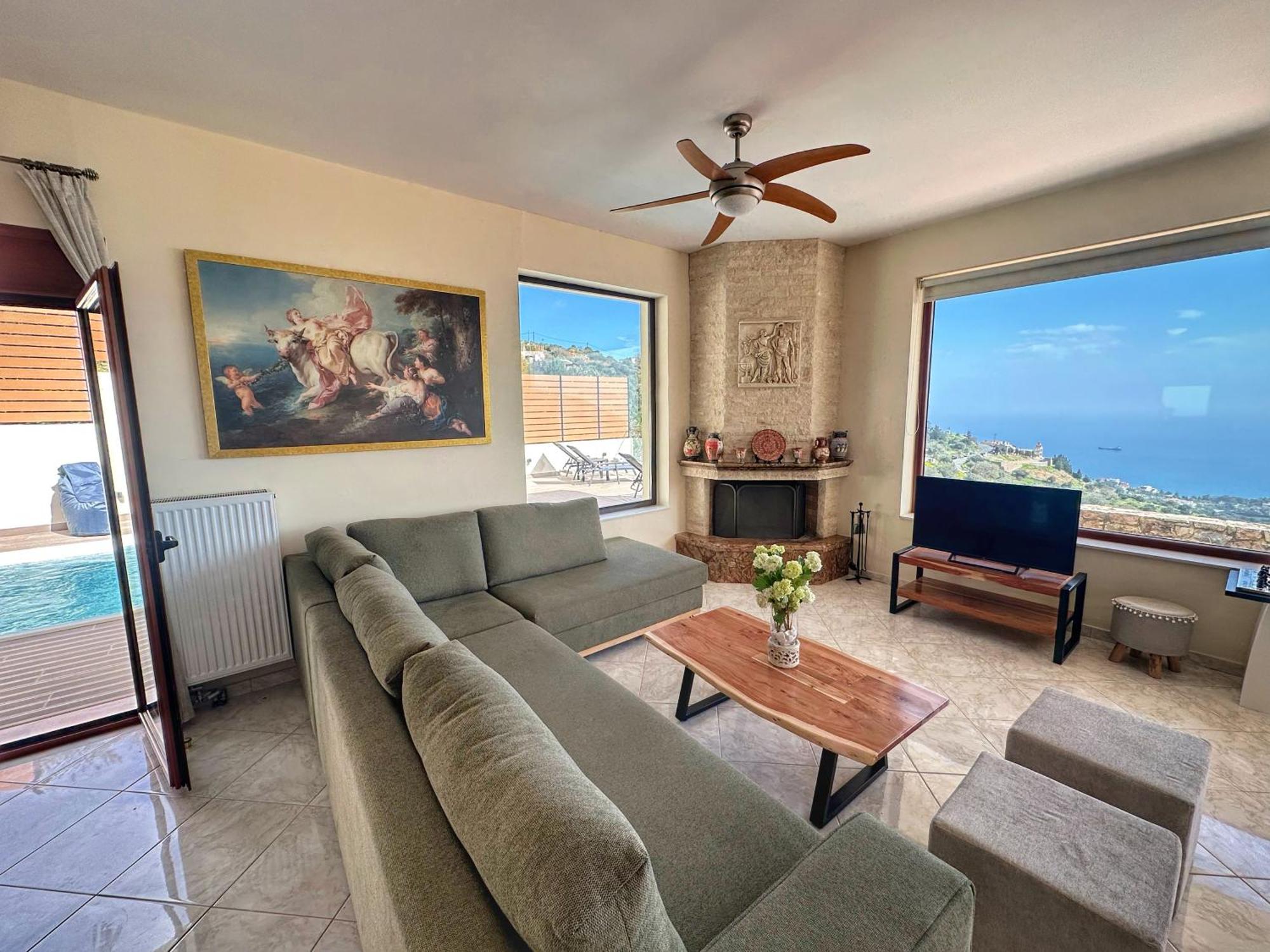 Villa Balcony, Cozy Villa With Amazing View Rodhiá 외부 사진