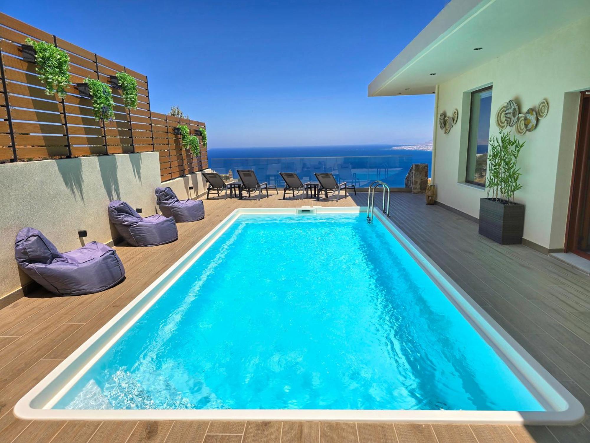 Villa Balcony, Cozy Villa With Amazing View Rodhiá 외부 사진