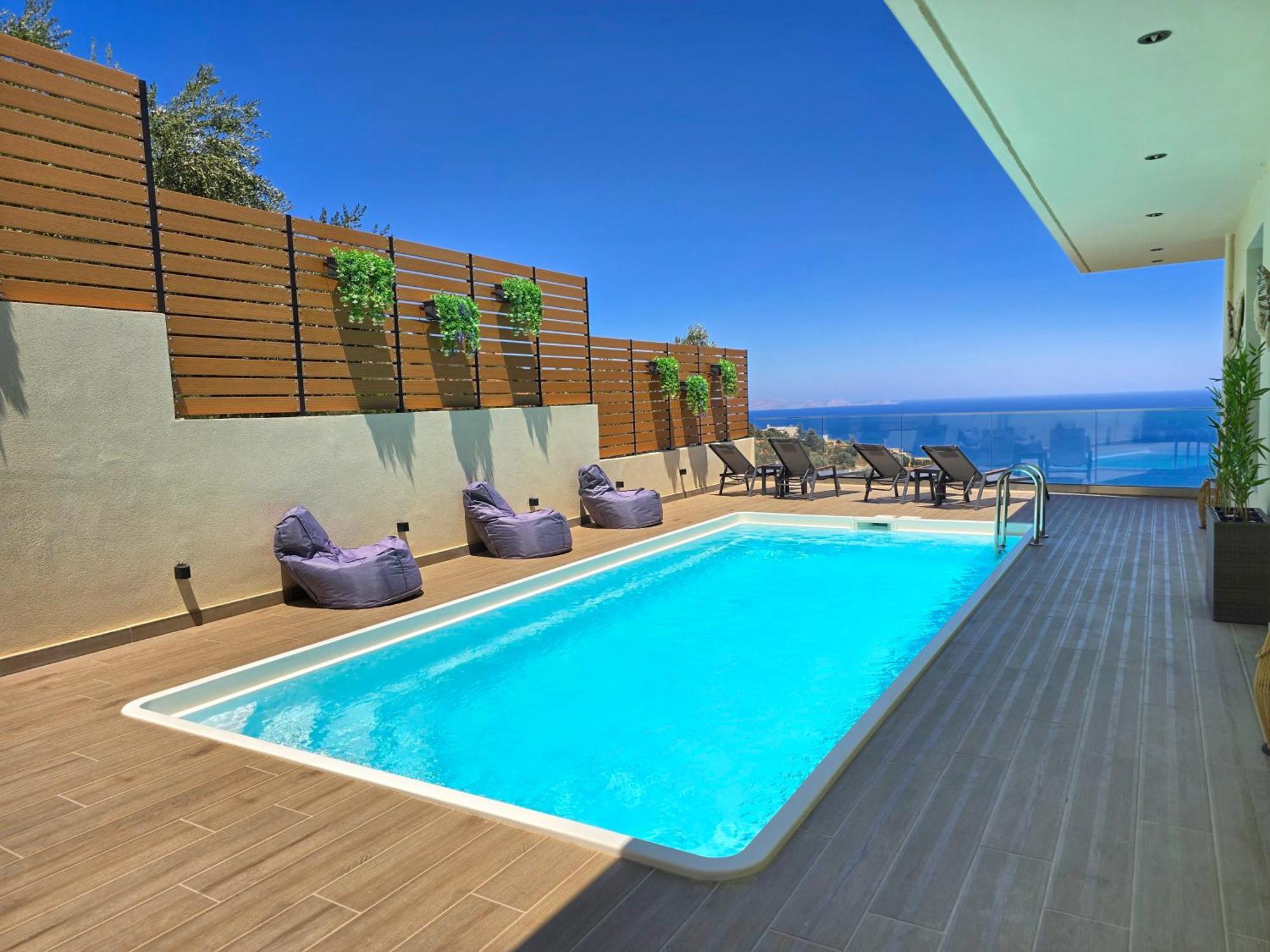 Villa Balcony, Cozy Villa With Amazing View Rodhiá 외부 사진